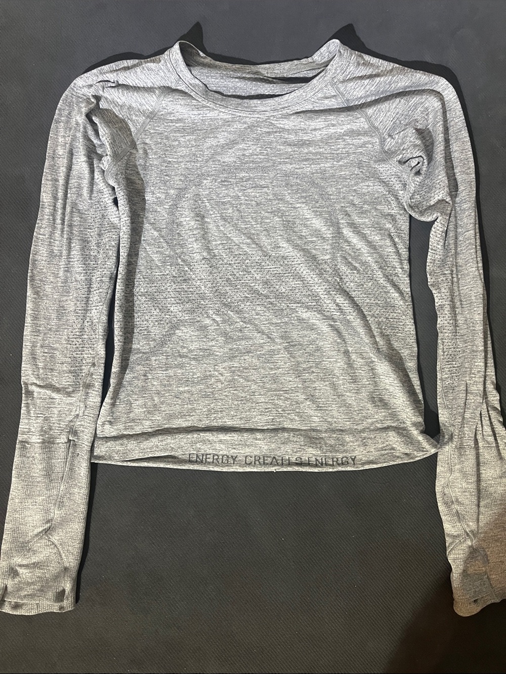 lululemon athletica Heather Gray Long-Sleeve Crew Top